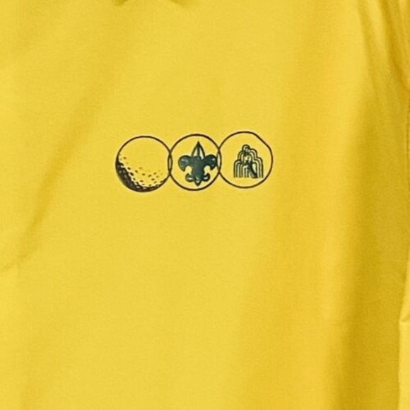 Vintage 1970's Boy Scouts Nylon Windbreaker Jacket Adult Size Small Yellow - Picture 2 of 5